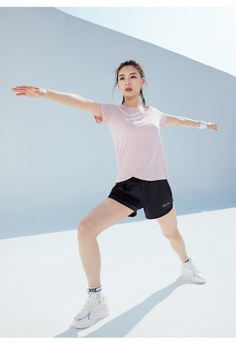 安踏短裤女2022夏季新款梭织轻薄跑步裤子女透气速干户外休闲运动短裤