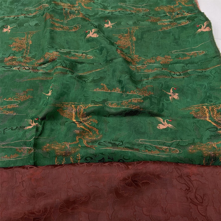 香云纱布料布头香云纱零头布正宗顺德产古风丝绸重磅莨绸布料 19号花