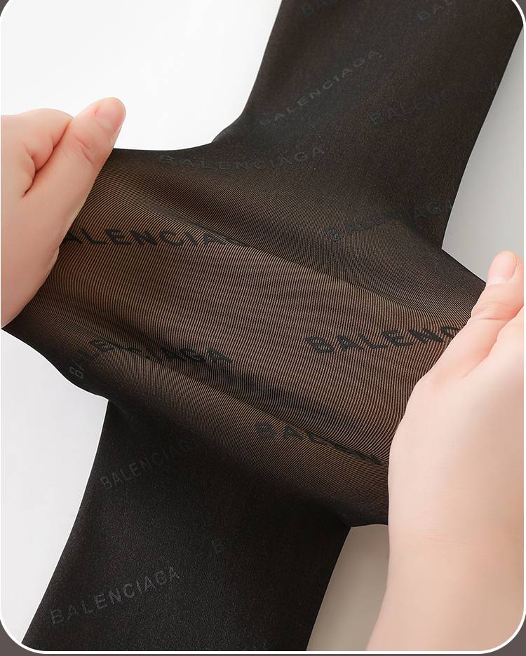 浪莎黑色字母丝袜女春假透肉中厚加绒连裤袜黑丝透肤打底裤秋冬季外穿