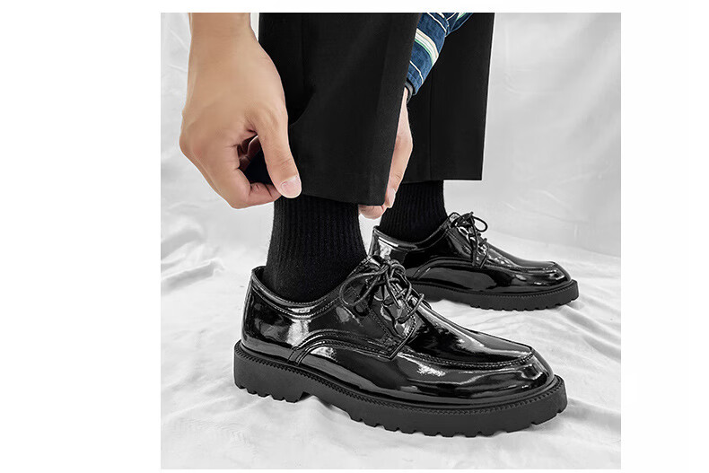 高中生皮鞋男dk制服鞋青少年学生校园礼服鞋低帮系带通勤商务英伦风