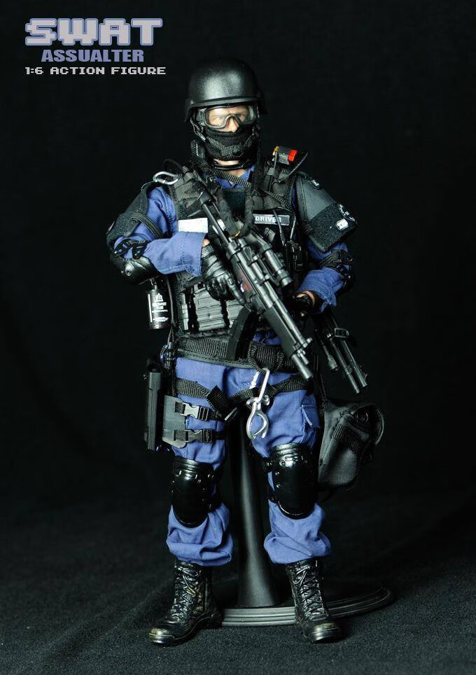 特警兵仿真人偶中国特种兵军人士兵模型人偶16活动攻击手swat特警玩具