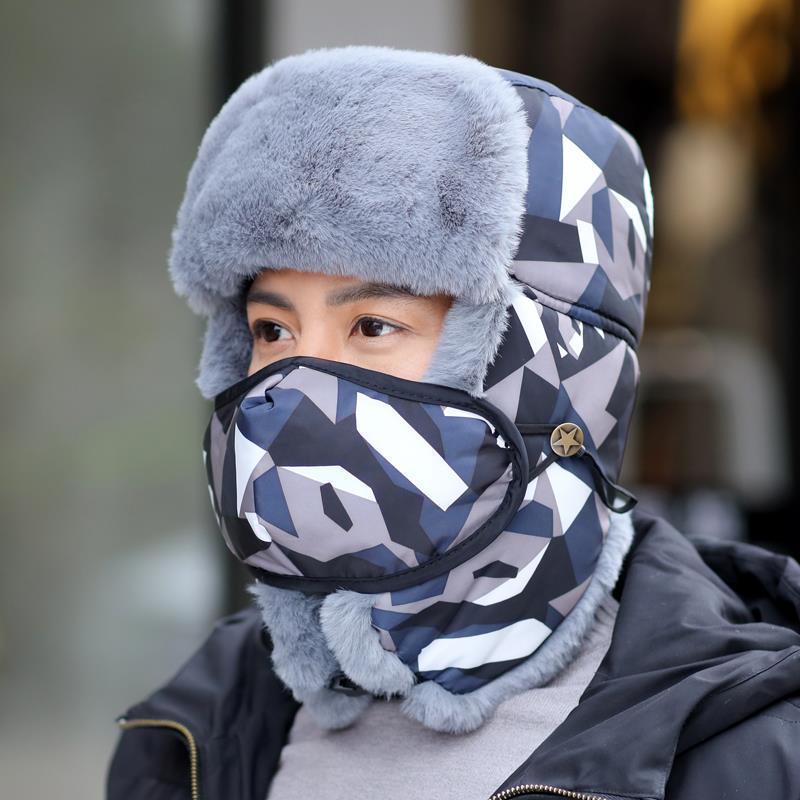 优桓 男士雷锋帽冬季男士冬季雷锋帽东北寒棉帽男冬天韩版风护耳帽