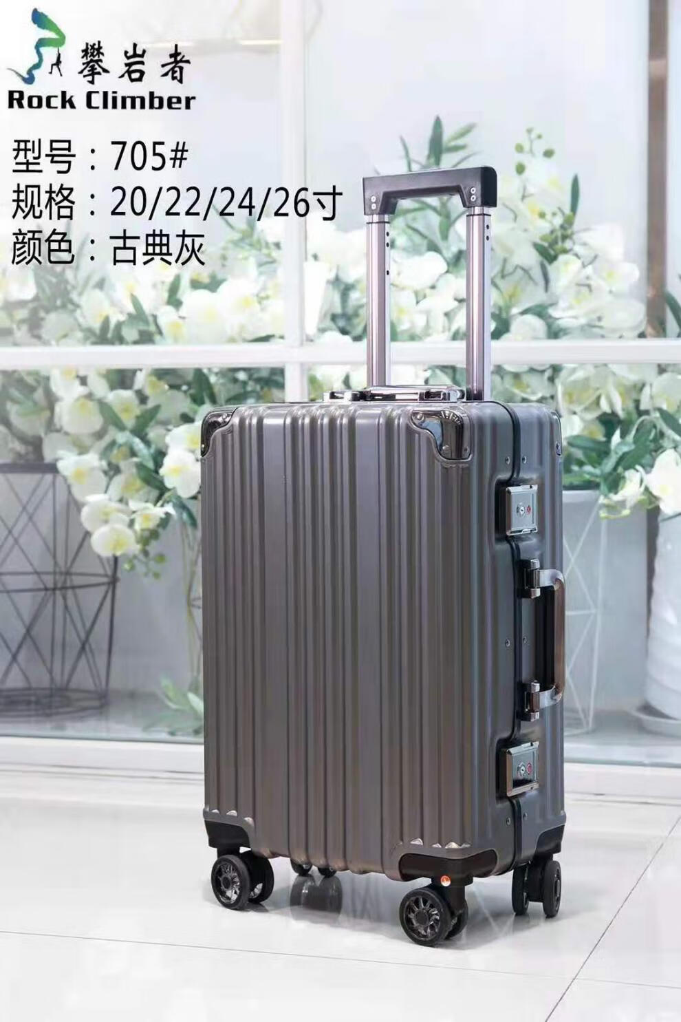 攀岩者拉杆箱攀岩者品牌箱子pc锁扣行李箱铝框款学生拉杆箱女男万向轮