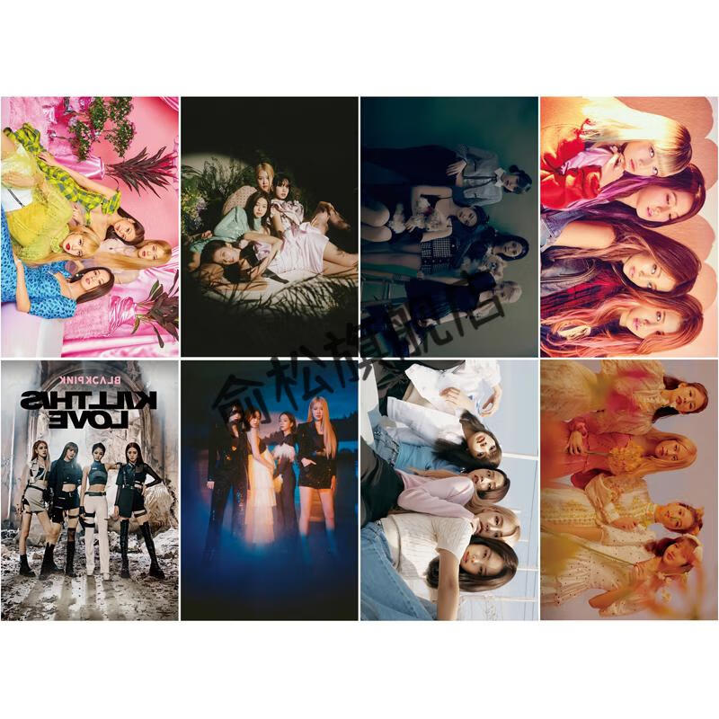 blackpink海报墙贴周边lisa写真明信片卡贴高清卧室壁纸挂画卡贴天台