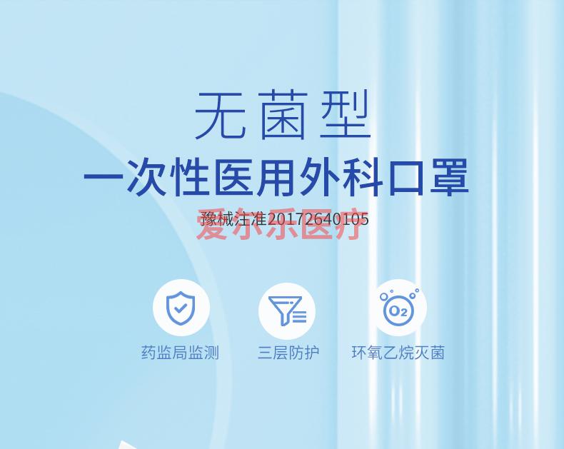 华西卫安 一次性医用外科口罩独立包装无菌三层防护成人挂耳式口罩100