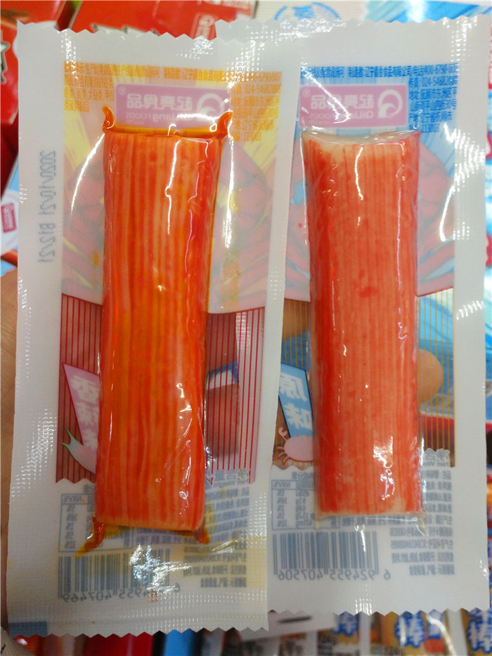起亮手撕蟹味棒香辣原味24g*20袋即食蟹肉棒休闲零食 鳕鱼棒原味1盒=