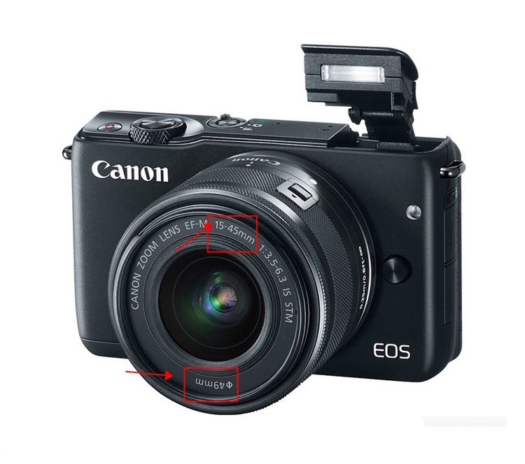 佳能ew53遮光罩eosm3m5m6m10m50m1001545卡口49mm