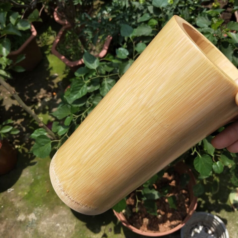 贵州二胡筒蒙皮筒圆筒二胡筒乐器配件竹筒二胡蒙皮定制竹筒蒙皮筒长26