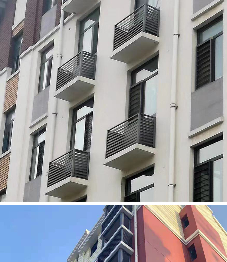 定做铝合金空调外机罩室外防雨防晒百叶窗通风口中央空调格栅护栏 1.5