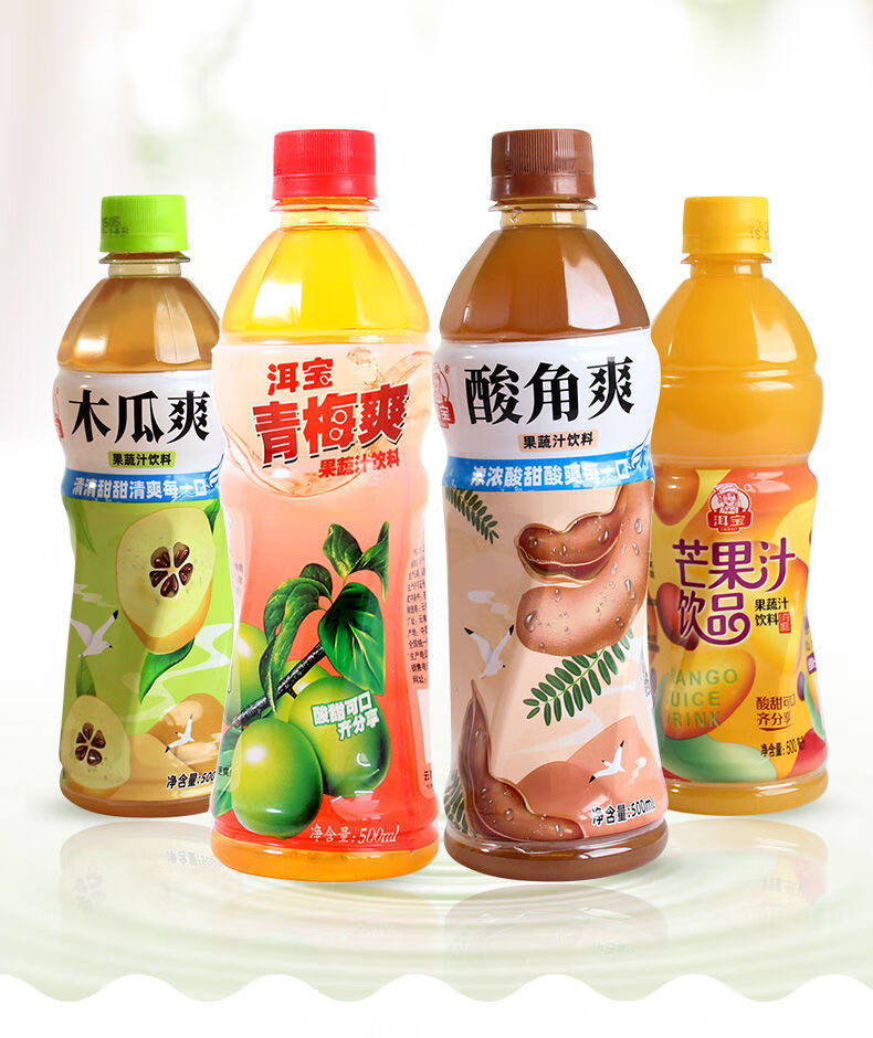 青梅爽饮料 500毫升瓶装 洱宝青梅爽云南特产芒果果汁酸角饮品木瓜