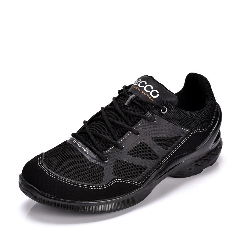 ecco/爱步男鞋2021新款时尚运动鞋户外休闲透气耐磨跑步鞋837594 黑色