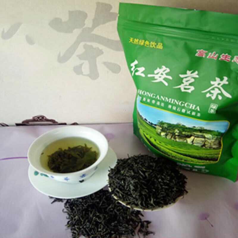 红安名茶湖北新款茗宿老君眉华河炒青一级绿茶