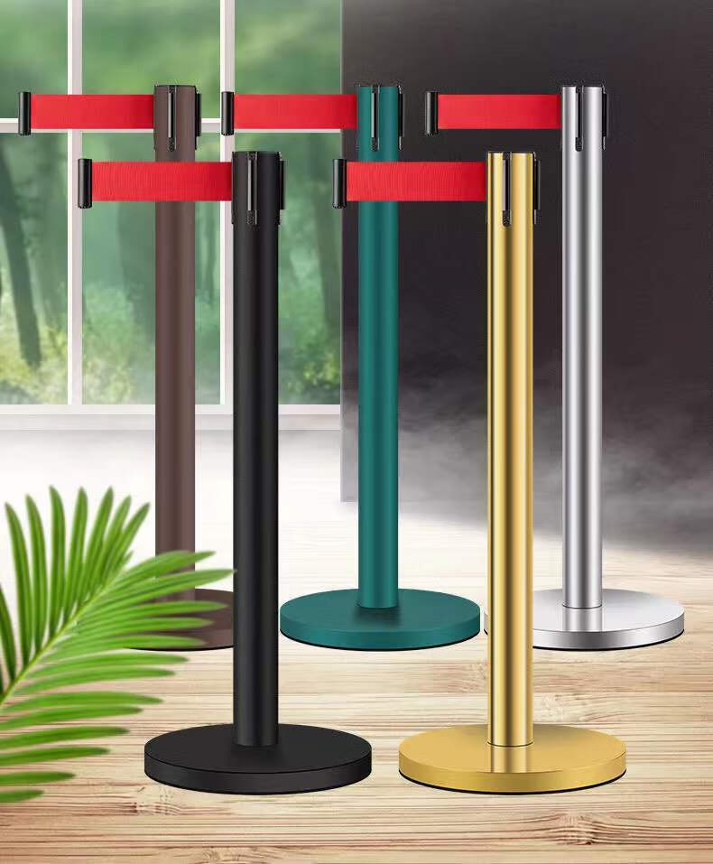 安全隔离杆伸缩带排队围栏栏杆不锈钢银行一米线护栏杆警戒警示柱金色