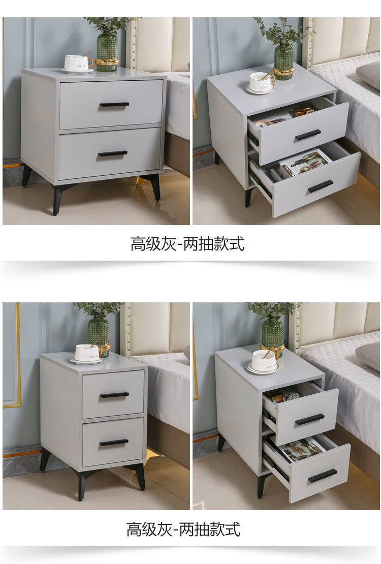 床头柜轻奢迷你储物柜小型30卧室收纳柜40床边柜北欧风ins收纳柜意式