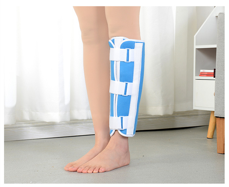 腓骨折术后康复支撑护具下肢腿部固定器绑带小腿护腿套左右通用蓝色s