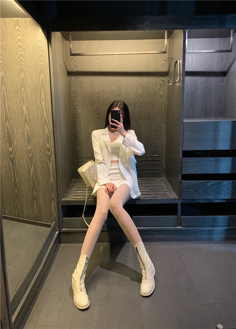 巴黎世家balenciaga官方旗舰丝袜情趣i丝袜黑色丝袜女 黑色波点 均码