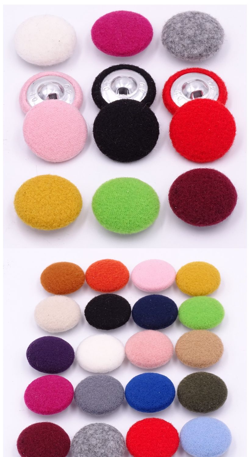 羊绒大衣布包扣毛呢风衣外套包布扣子纽扣手工布艺西服钮扣圆形黄色