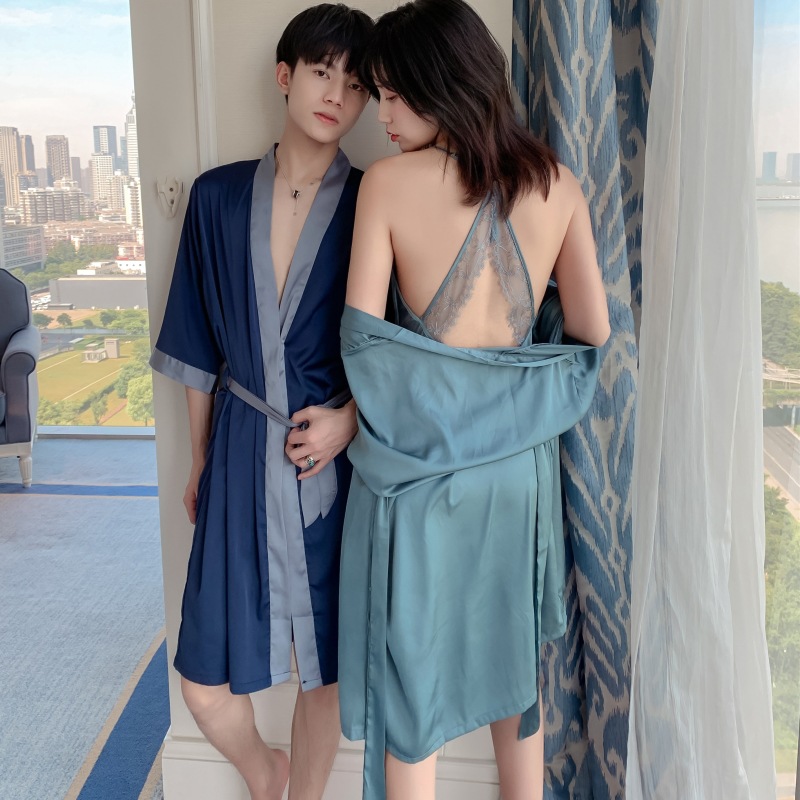 莫代尔性感睡衣情趣透明床上男人情侣结婚红色婚礼女 9102黑 xl