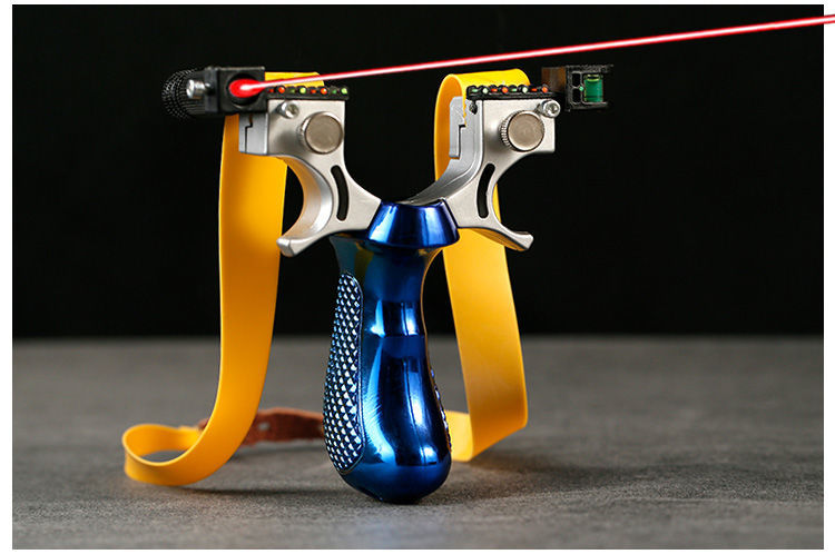 激光高精准暴力98k弹弓大全强力快压成人竞技玩具弾弓入门级黑色激光