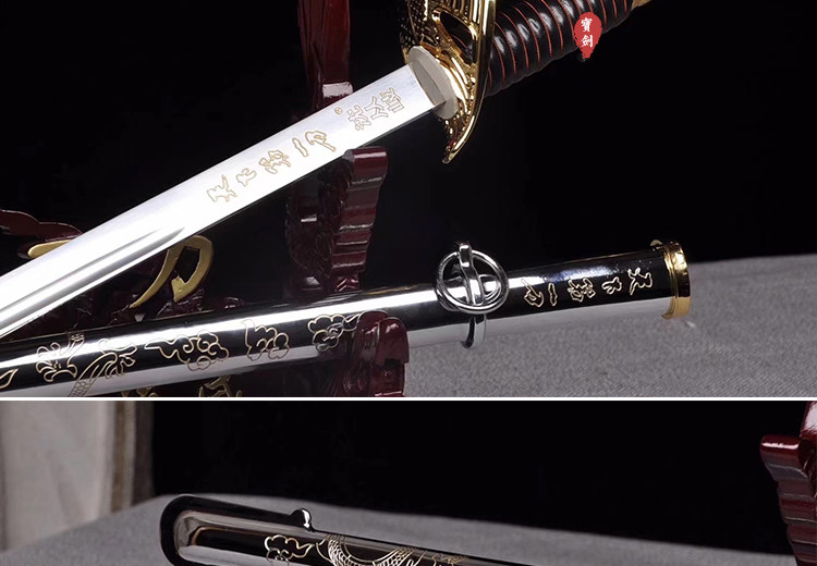 升旗仪仗指挥刀升旗指挥刀92式刀荣誉刀天下刀收藏未开刃定制黑色60