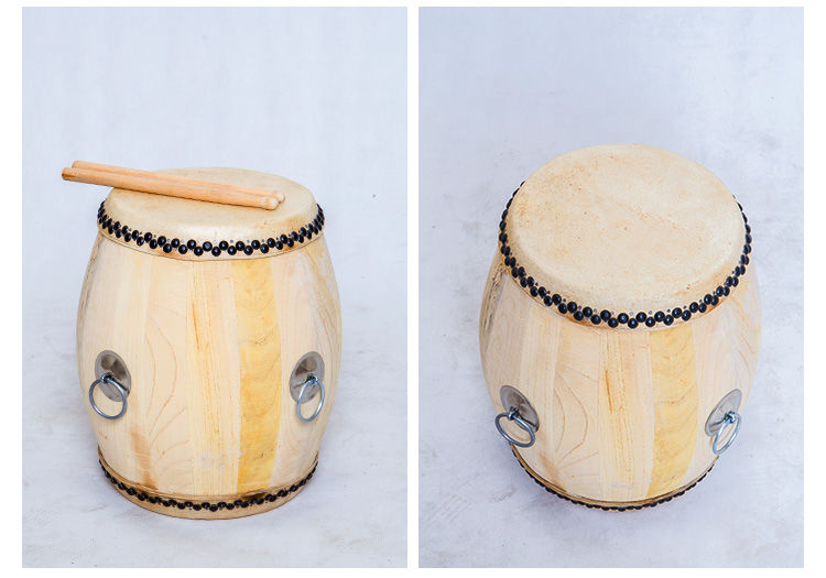 高音鼓牛皮鼓手工原木鼓民间戏曲剧团鼓川堂鼓椿木白茬鼓战鼓堂鼓65寸