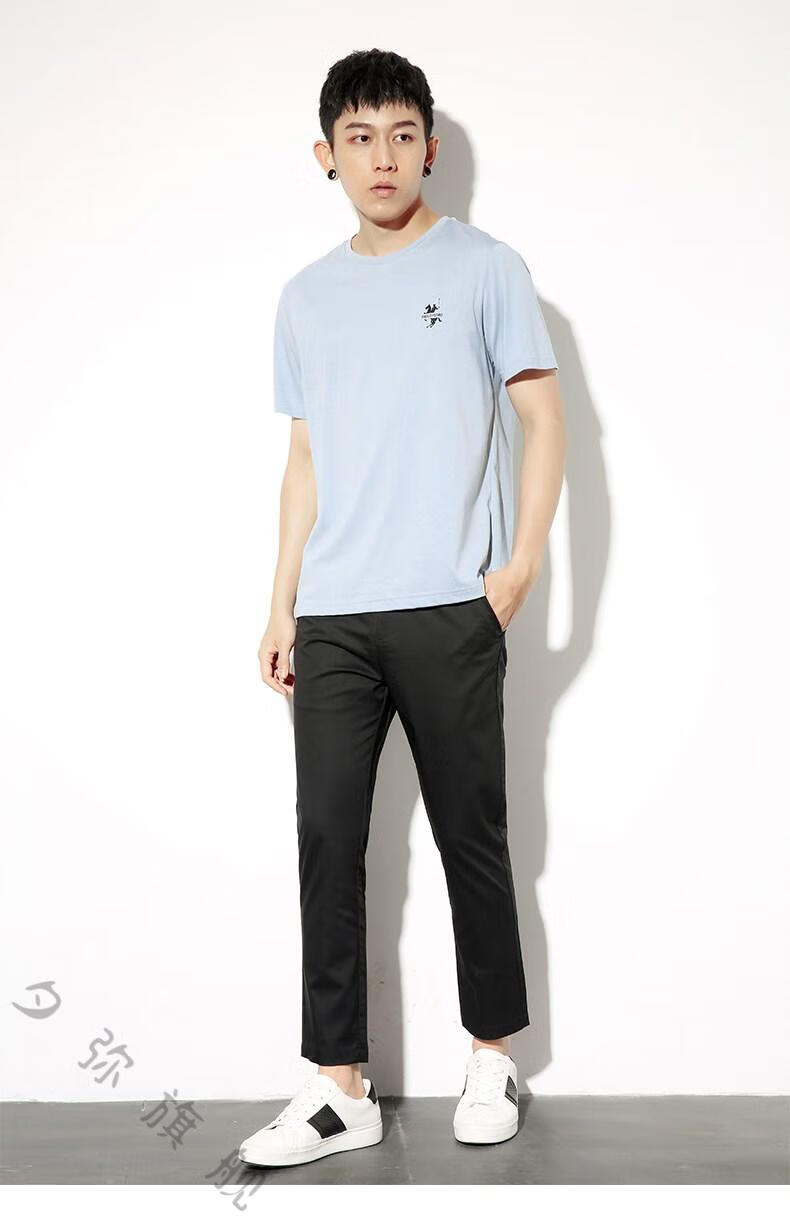 【抖音同款】paulo pedro/保罗彼得2022新款夏季圆领t恤短袖上衣().