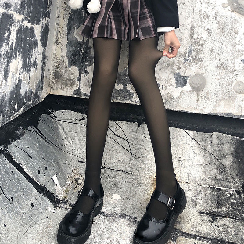 日本茉寻莫寻茉荨小町娘同款假透肤肉打底连裤袜女学生秋冬季加绒加厚