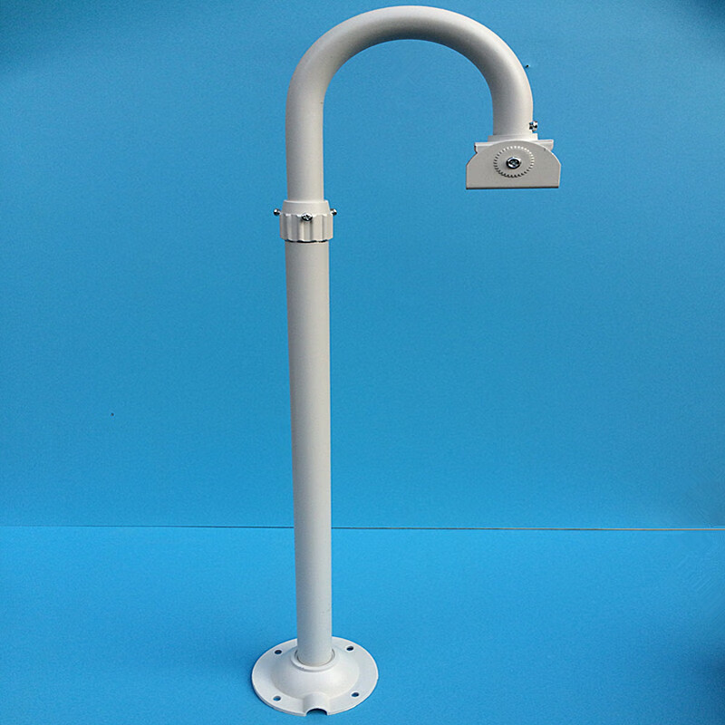 监控u型伸缩支架铝合金l弯头粗管重型吊装护罩摄像机60120cm吊杆哚优