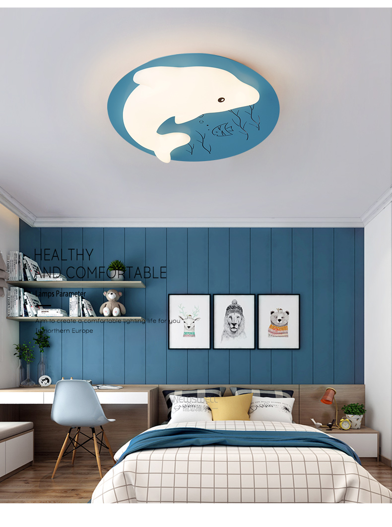 欧普侍儿童房灯卧室房间吸顶灯具现代简约男孩女孩创意卡通月亮云朵