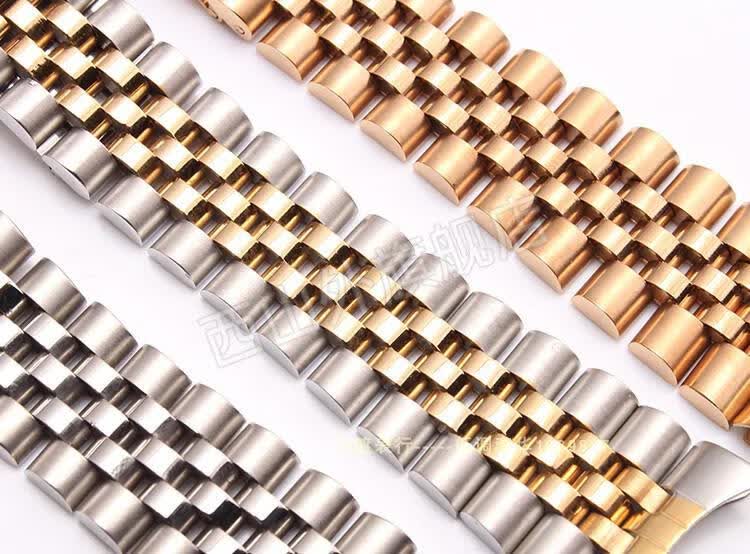 适配劳·力士手表带 实心钢表带男女手表带代用劳力士日志型蚝式恒动