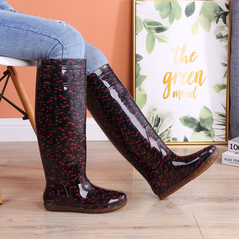 插秧水鞋雨鞋女高筒男田园长筒水鞋防滑钓鱼劳保鞋插秧种地防水稻工作