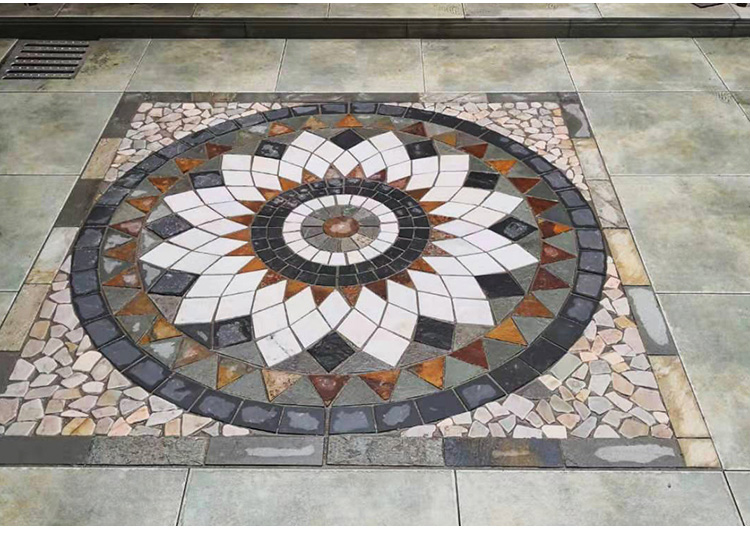 kelekel花园地砖天然文化石户外风水盘别墅庭院室外拼花防滑仿古田园