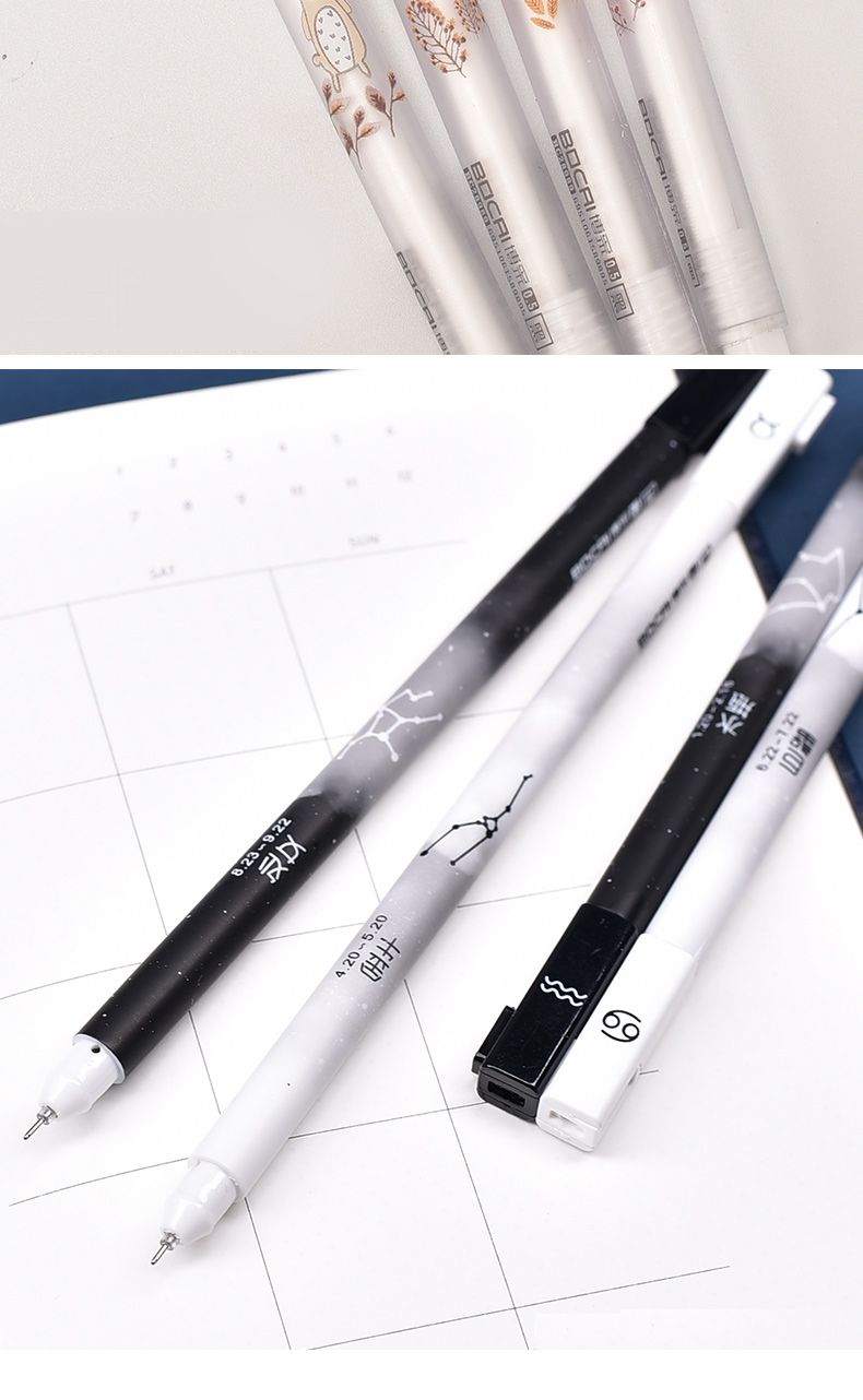 罚抄笔 10支懒人复写的笔细杆双写学生用 可爱情侣黑色0.