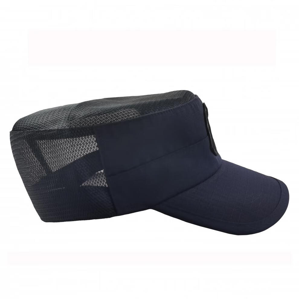 保安帽新款作训帽训练秋帽网格作训帽网眼作训帽藏青色物业保安工作