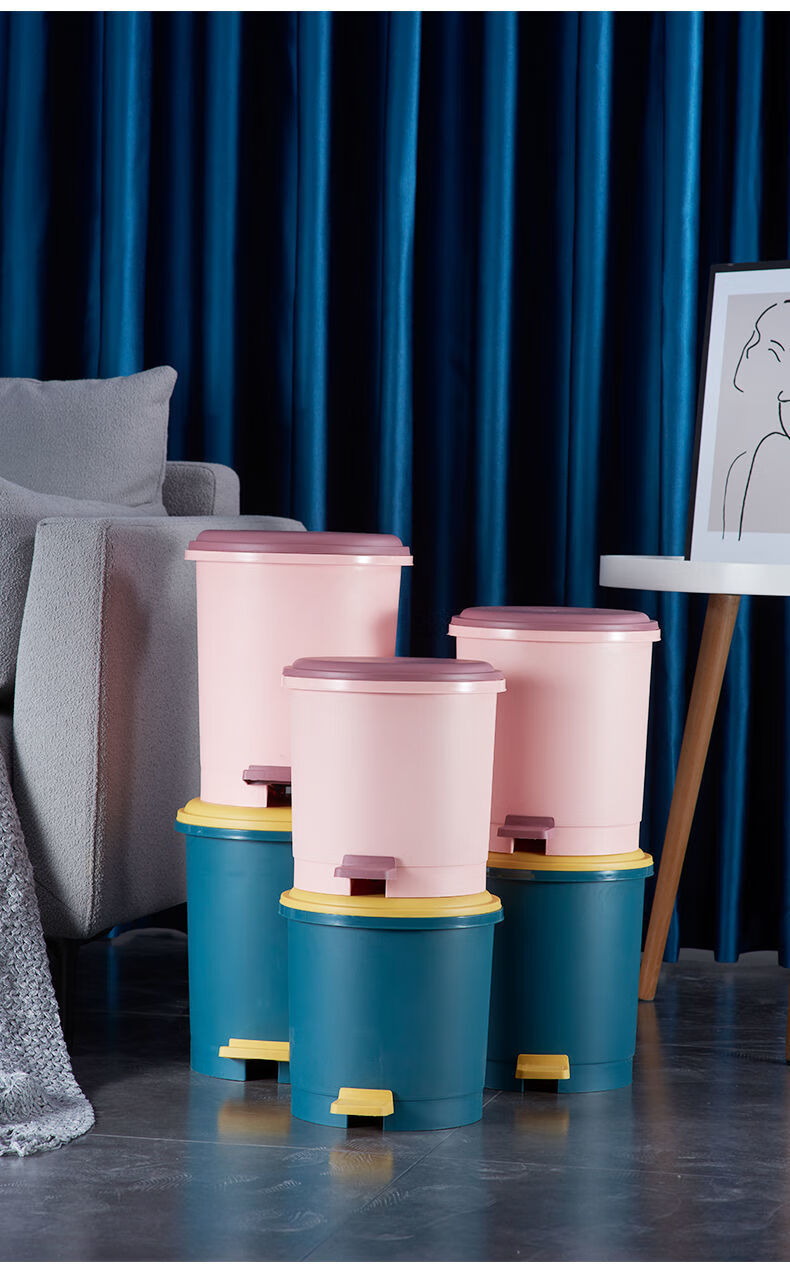 迎新必备脚踏式垃圾桶带盖宿舍卫生间客厅卧室厨房家用北欧风垃圾内筒