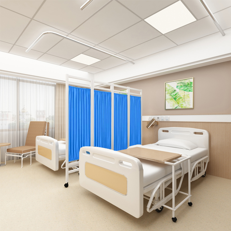 医用屏风医用屏风折叠移动隔断隔挡医院铁布艺卫生室诊所美容带轮折屏