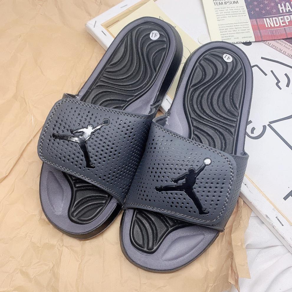 aj飞人魔术贴拖鞋情侣拖鞋夏日男士沙滩鞋女士拖鞋潮人聨名同款 白色