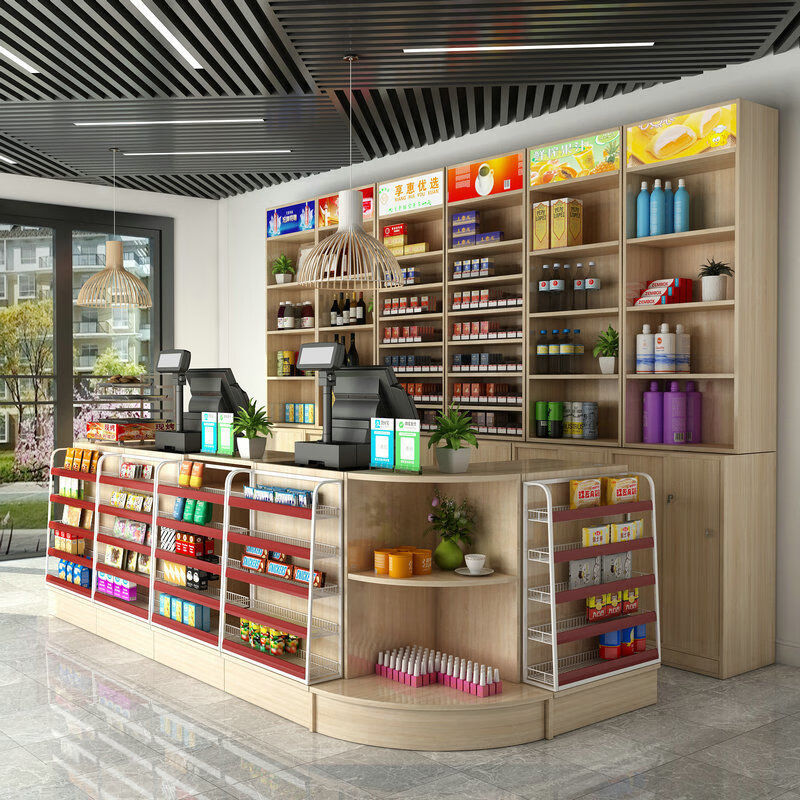 烟柜烟酒柜组合转角小型饭店水果店便利店超市收银台柜台桌子定做 1.