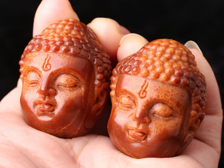 岚珊文玩橄榄核手串橄榄核雕刻巴西进口大核网红龟如来佛恶僧一对男士