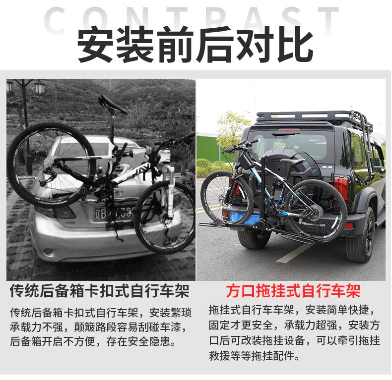 車載自行車架後掛架21款wey坦克300防脫汽車自行車架後車載車尾架後掛