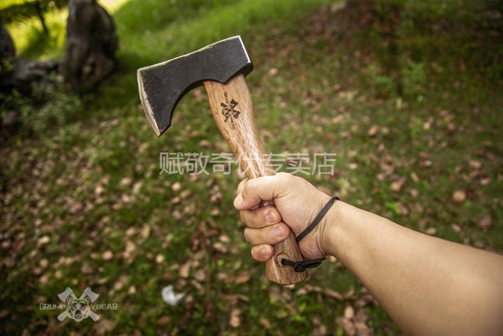 大号 锰钢 树 长柄 尼曼斧锻造斧头锻打木工斧劈柴斧户外斧工具战斧小