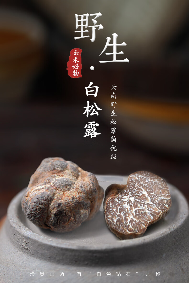 好物新鲜白松露云南特产菌菇黑松露菌块菌猪拱菌法品种 白松露(4-5cm)