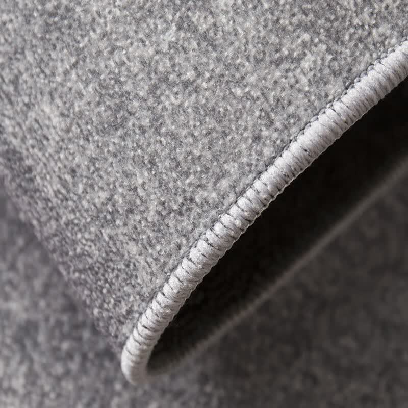 地毯素色客厅茶几毯侘寂风现代简约卧室满铺灰纯色毯 玉米纤维-浅灰混