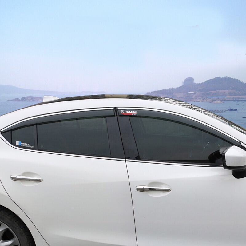 适用于 晴雨挡 车窗雨眉 带亮条挡雨板 遮雨遮阳挡 汽车改装 日产新