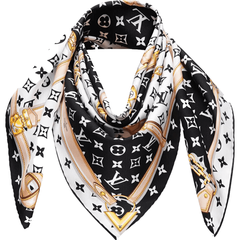 路易威登 lv 女士围巾monogram confidential 真丝方巾 女式丝巾 大