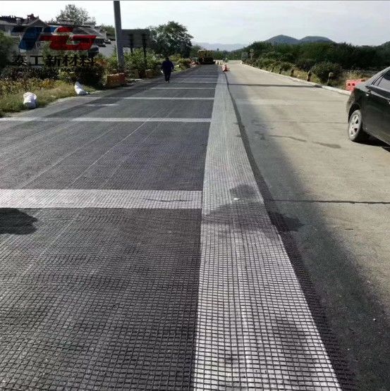 惠利得 定制适用土工格栅公路用自粘式玻纤格栅加筋钢丝钢塑塑料单向