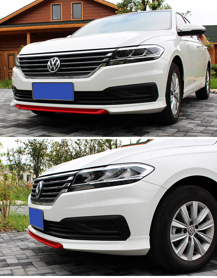 适用于9-21款新朗逸plus改装专用前唇朗逸后唇后包围前后杠防撞条 前