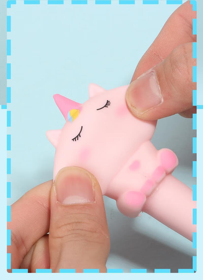 减压笔软绵绵捏捏乐笔发泄解压笔弹黑中性笔网红可爱小粉猪1支