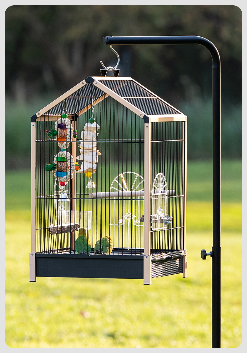 聚之宝五金可定制304鸟笼别墅玄凤虎皮鹦鹉专用笼大号牡丹高级鹦鹉