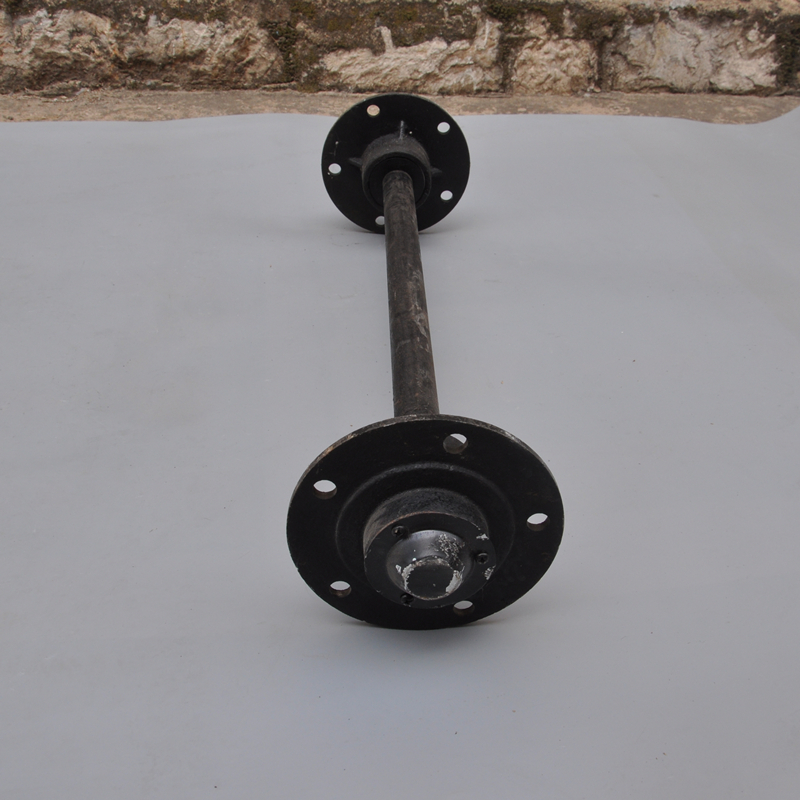 四眼五眼马车轴拖车轴平板车仓库货运车轴总成含轴承成套轴总长75厘米